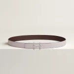 H Torsade belt buckle & Reversible leather strap 24 mm